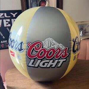 Coors Light large Inflatable Beach Ball for your man Cave or bar